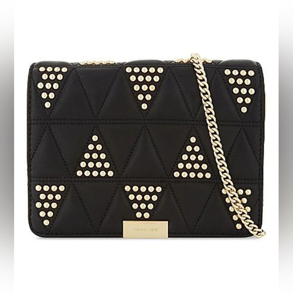 Micheal Kors studded leather crossbody.